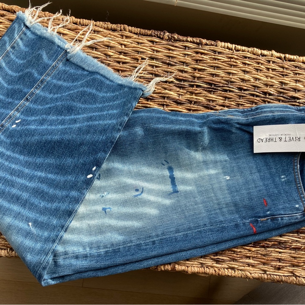 NWT Madewell Rivet&Thread sz 31 wide leg high rise jeans.